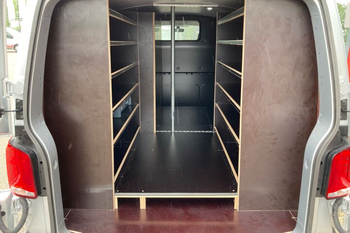 Houten inbouw bestelbus